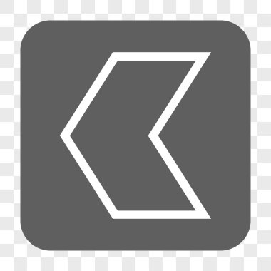 Ok ucu sol yuvarlak kare düğme