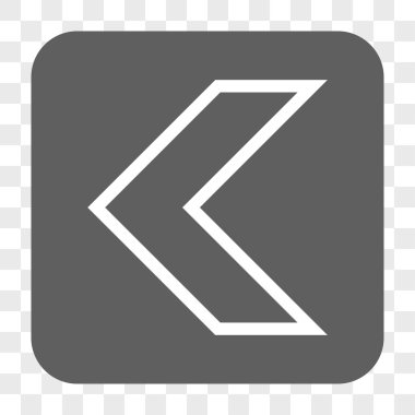 Ok ucu sol yuvarlak kare düğme