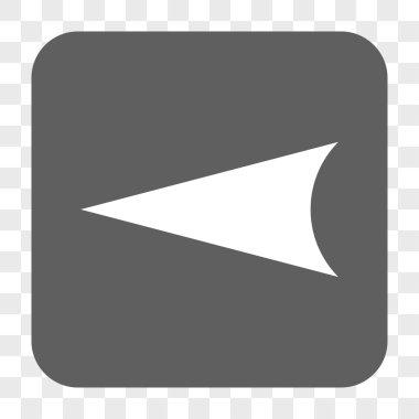 Ok ucu sol yuvarlak kare düğme