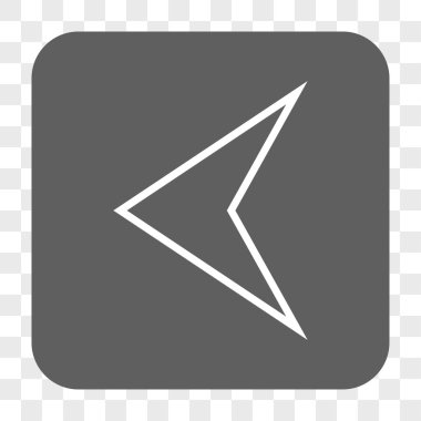 Ok ucu sol yuvarlak kare düğme