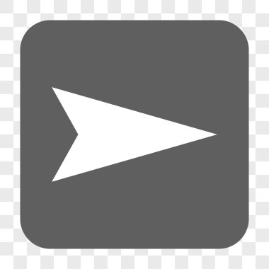 Ok ucu sağ yuvarlak kare düğme