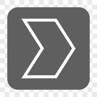 Ok ucu sağ yuvarlak kare düğme