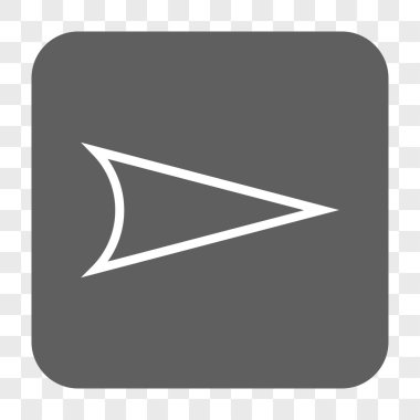 Ok ucu sağ yuvarlak kare düğme