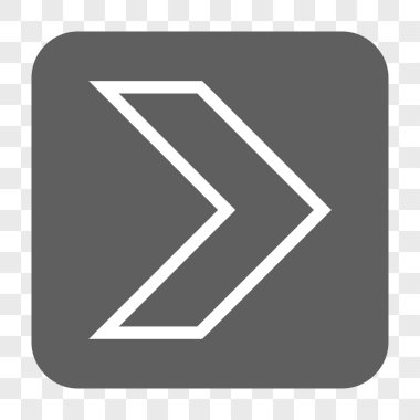 Ok ucu sağ yuvarlak kare düğme