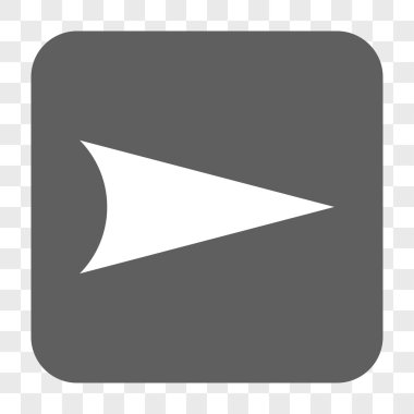 Ok ucu sağ yuvarlak kare düğme