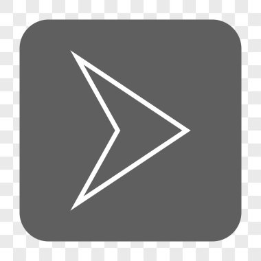 Ok ucu sağ yuvarlak kare düğme