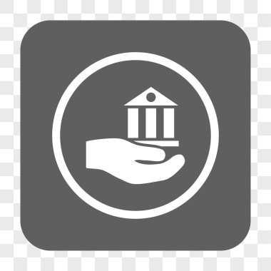 Banka hizmet yuvarlak kare düğme