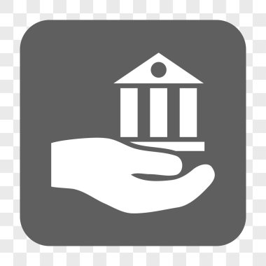 Banka hizmet yuvarlak kare düğme