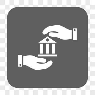 Banka hizmet yuvarlak kare düğme