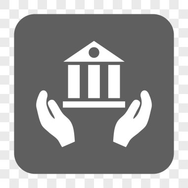 Banka hizmet yuvarlak kare düğme