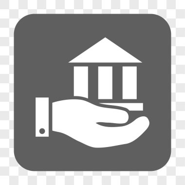 Banka hizmet yuvarlak kare düğme