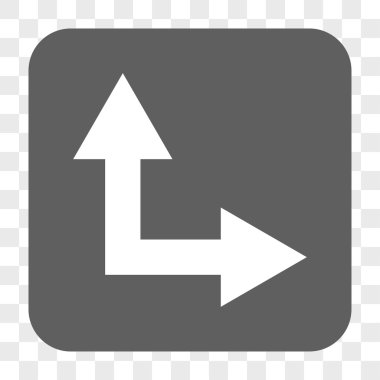 Bifurkasyon ok sağ kadar kare düğme yuvarlak