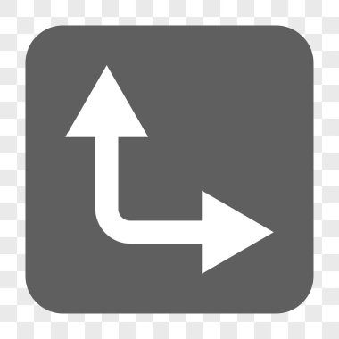 Bifurkasyon ok sağ kadar kare düğme yuvarlak