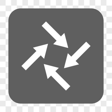 Merkezcil okları yuvarlak kare düğme