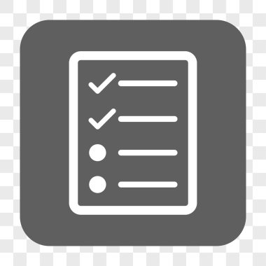 Denetim listesi sayfa yuvarlak kare düğme