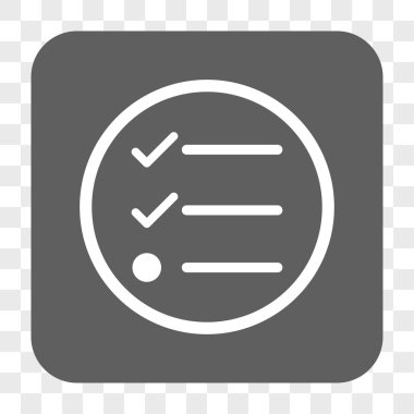 Denetim listesi yuvarlak kare düğme