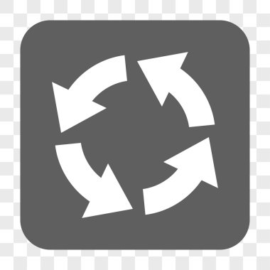 Dolaşım yuvarlak kare düğme