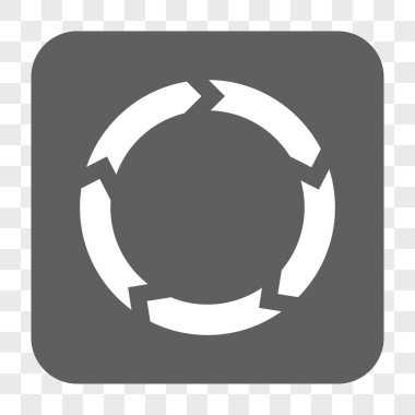 Dolaşım yuvarlak kare düğme