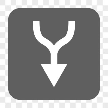 Yuvarlatılmış Kare düğme aşağı ok birleştirmek