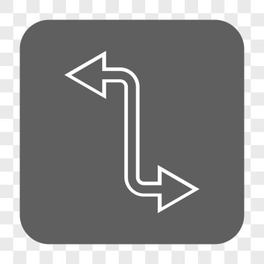 Eğri Exchange ok yuvarlak kare düğme