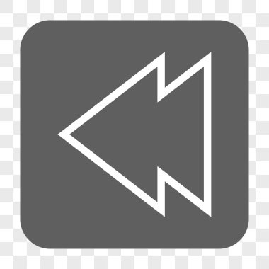 Yön sol yuvarlak kare düğme