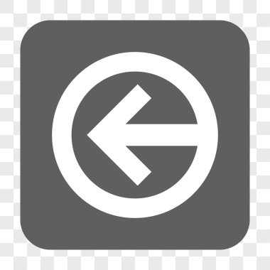 Yön sol yuvarlak kare düğme