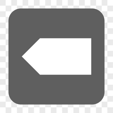 Yön sol yuvarlak kare düğme