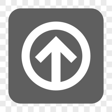 Yön yukarı yuvarlak kare düğme