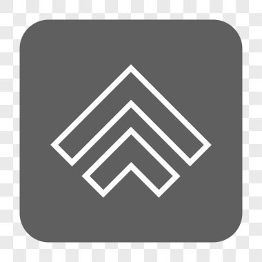 Yön yukarı yuvarlak kare düğme