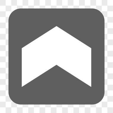 Yön yukarı yuvarlak kare düğme