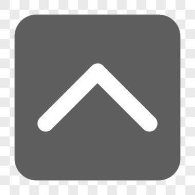 Yön yukarı yuvarlak kare düğme