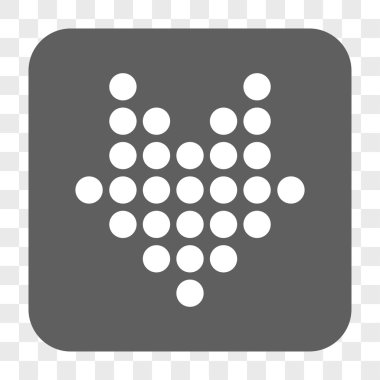 Yuvarlatılmış Kare düğme aşağı noktalı ok