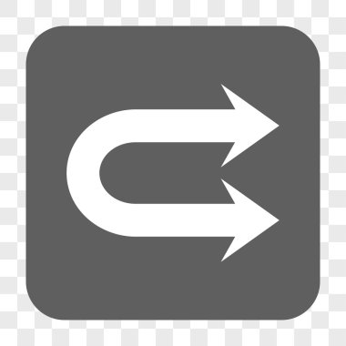 Çift sağ ok yuvarlak kare düğme