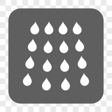 Damla kare düğme yuvarlak