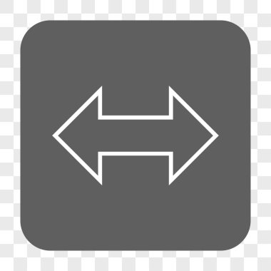 Exchange yatay yuvarlak kare düğme