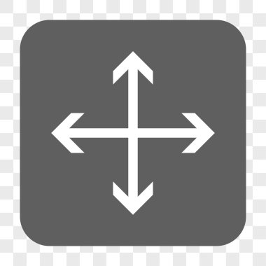 Genişletin okları yuvarlak kare düğme