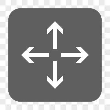 Genişletin okları yuvarlak kare düğme