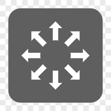 Genişletin okları yuvarlak kare düğme