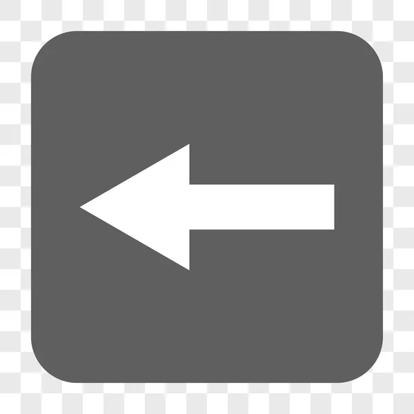 Flecha izquierda redondeada botón cuadrado — Vector de stock