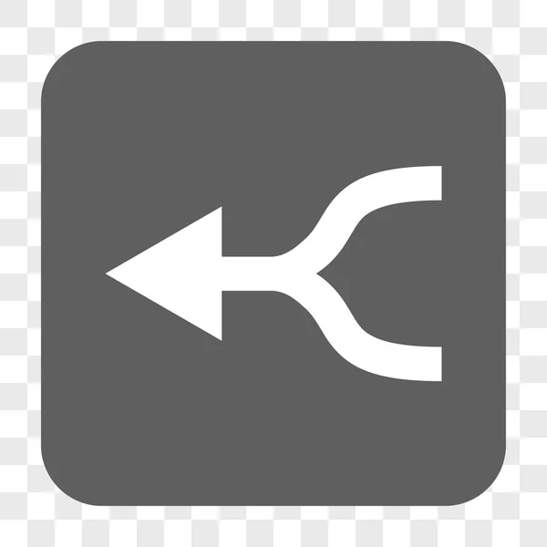 Combiner flèche gauche arrondi bouton carré — Image vectorielle