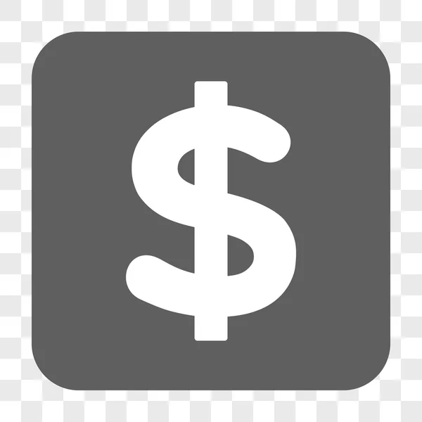 Dollar arrondi bouton carré — Image vectorielle