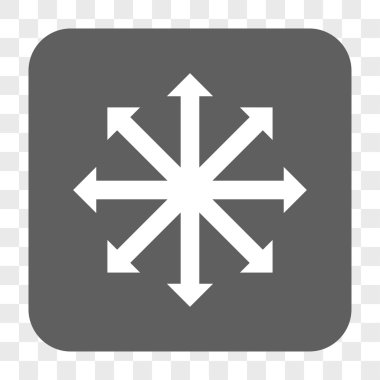 Genişletin okları yuvarlak kare düğme