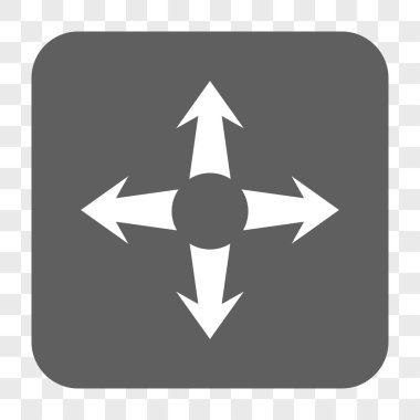 Genişletin okları yuvarlak kare düğme