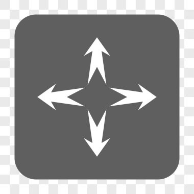 Genişletin okları yuvarlak kare düğme