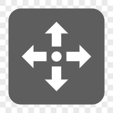 Genişletin okları yuvarlak kare düğme