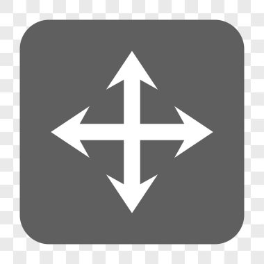 Genişletin okları yuvarlak kare düğme