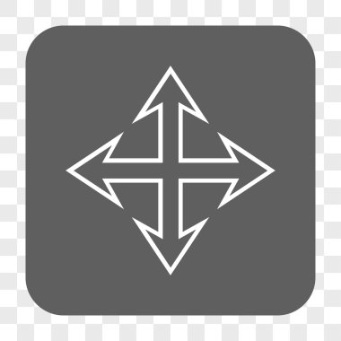 Genişletin okları yuvarlak kare düğme