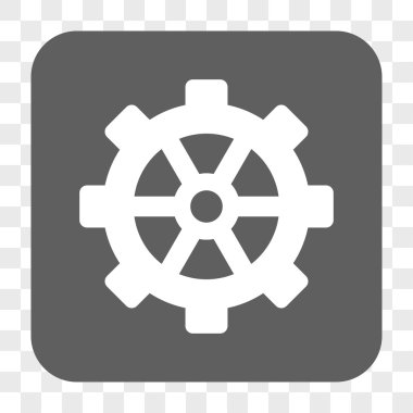 Dişli yuvarlak kare düğme