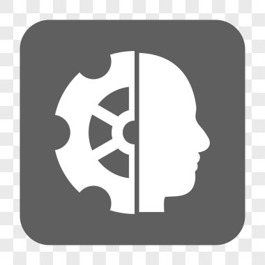 Akıl yuvarlak kare düğme