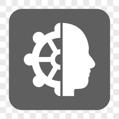 Akıl yuvarlak kare düğme